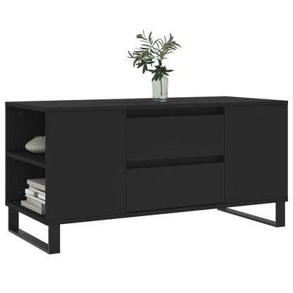 Table basse noir 102x44,5x50 cm bois d'ingénierie