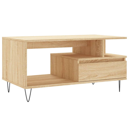 Table basse Chêne sonoma 90x49x45 cm Bois d'ingénierie