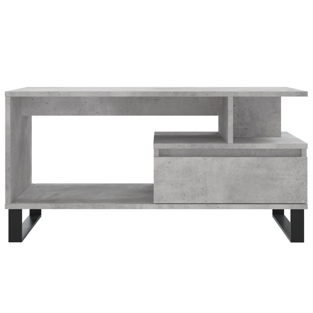 Table basse Gris béton 90x49x45 cm Bois d'ingénierie