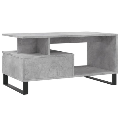 Table basse Gris béton 90x49x45 cm Bois d'ingénierie