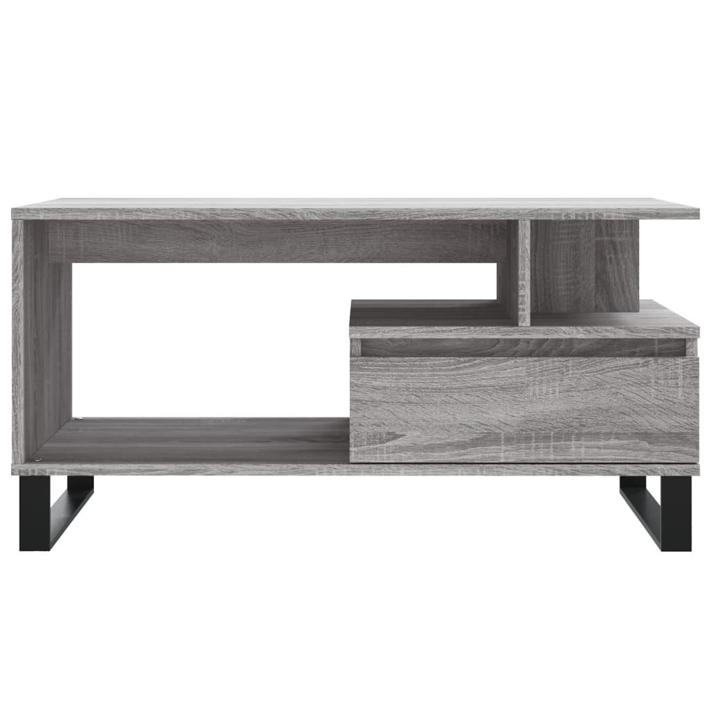 Table basse Sonoma gris 90x49x45 cm Bois d'ingénierie