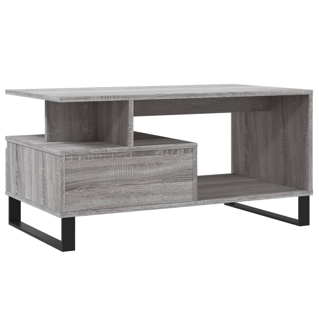 Table basse Sonoma gris 90x49x45 cm Bois d'ingénierie