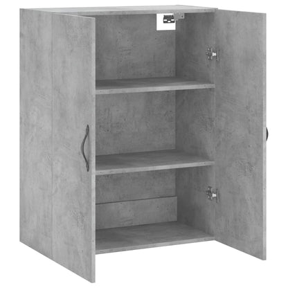 Armoire murale gris béton 69,5x34x90 cm bois d'ingénierie