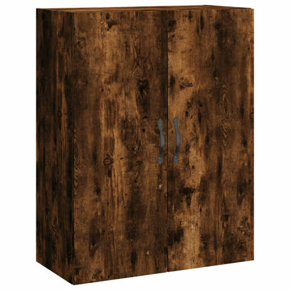 Armoire murale chêne fumé 69,5x34x90 cm bois d'ingénierie