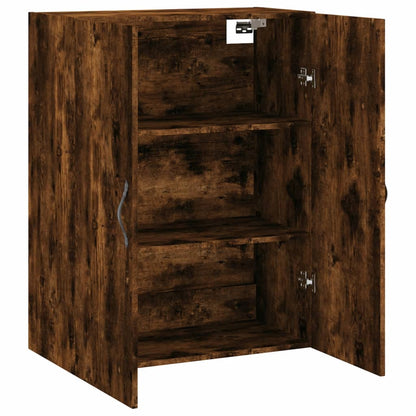 Armoire murale chêne fumé 69,5x34x90 cm bois d'ingénierie