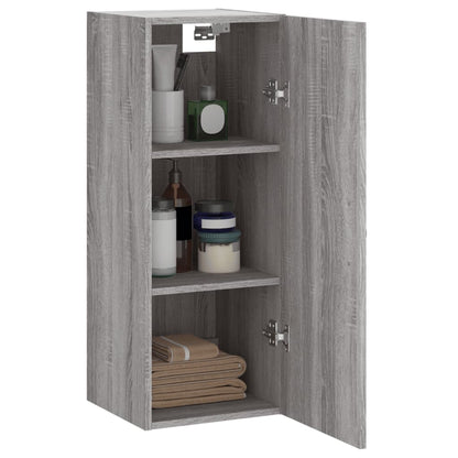 Armoire murale sonoma gris 34,5x34x90 cm bois d'ingénierie