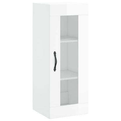 Armoire murale blanc brillant 34,5x34x90 cm