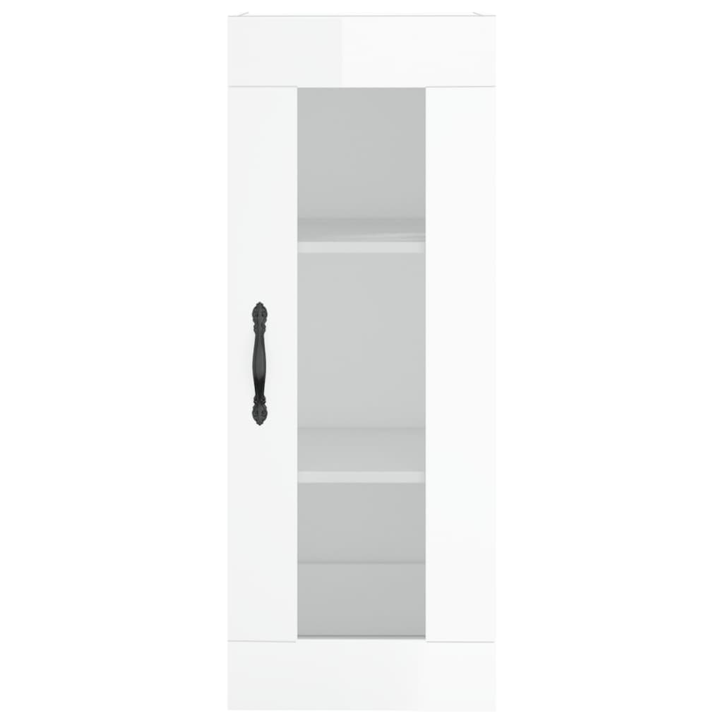 Armoire murale blanc brillant 34,5x34x90 cm