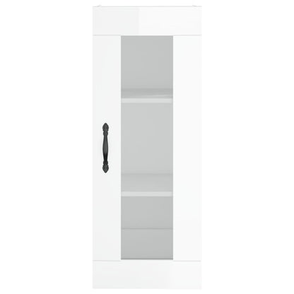 Armoire murale blanc brillant 34,5x34x90 cm