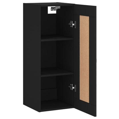 Armoire murale noir 34,5x34x90 cm bois d'ingénierie