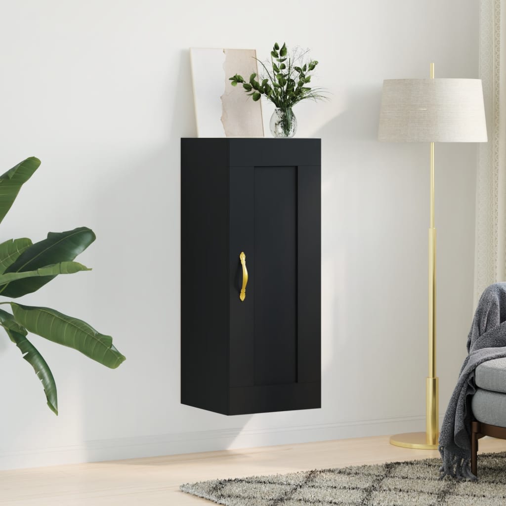 Armoire murale noir 34,5x34x90 cm bois d'ingénierie