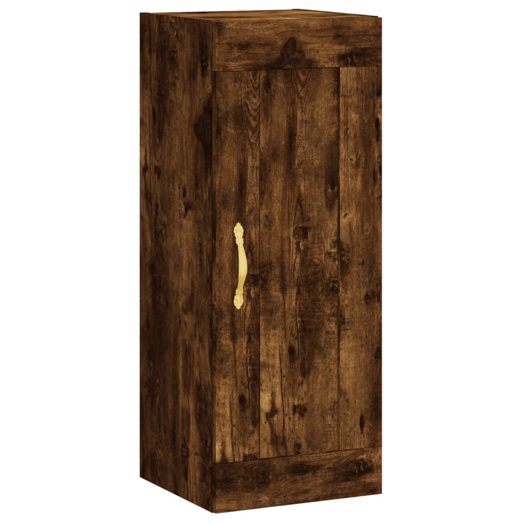 Armoire murale chêne fumé 34,5x34x90 cm bois d'ingénierie