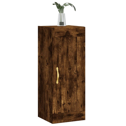 Armoire murale chêne fumé 34,5x34x90 cm bois d'ingénierie