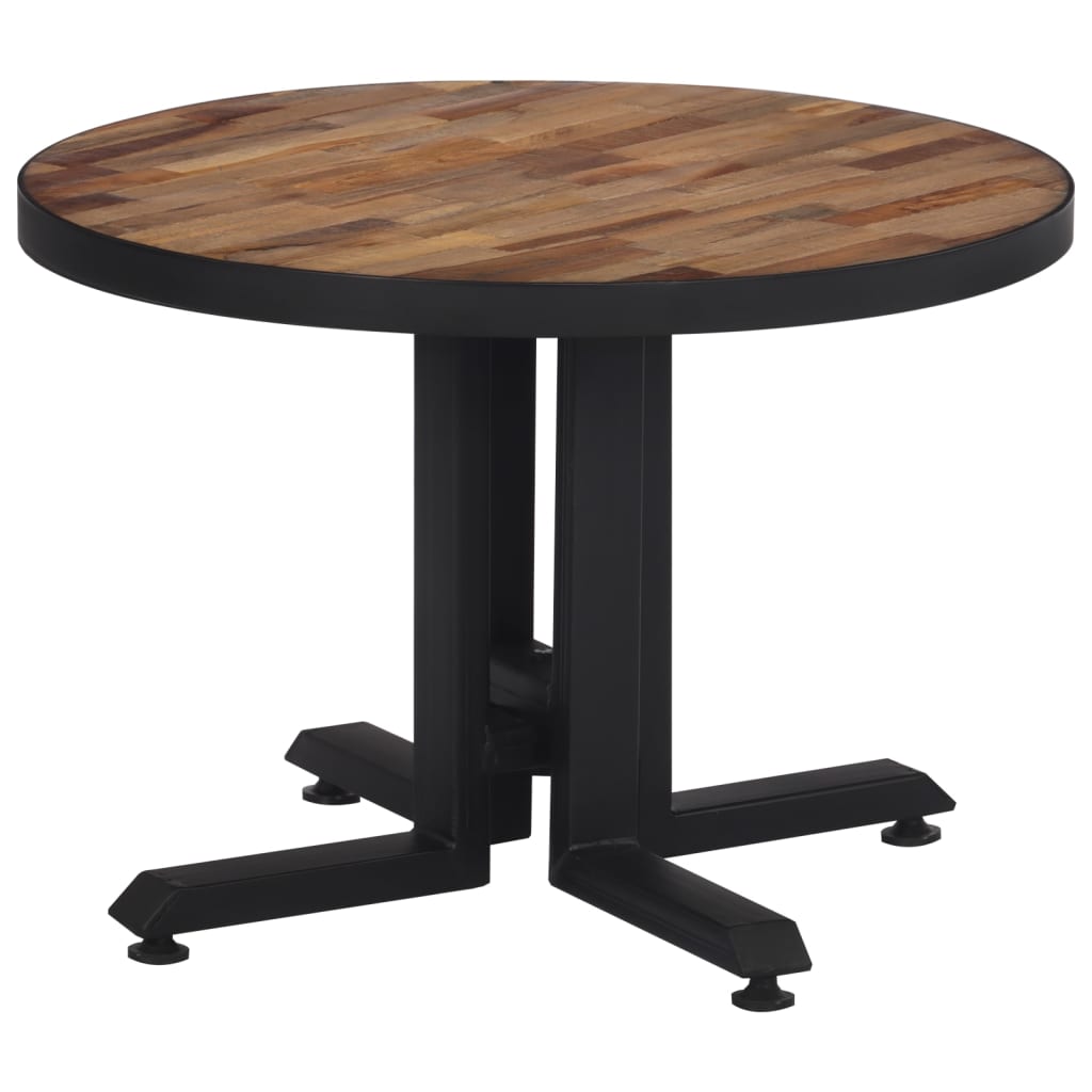 Table basse ronde Ø55x40 cm teck de récupération massif