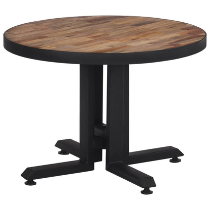 Table basse ronde Ø55x40 cm teck de récupération massif