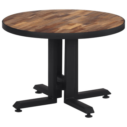 Table basse ronde Ø55x40 cm teck de récupération massif