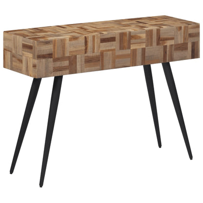 Table console 110x34x80 cm teck de récupération massif