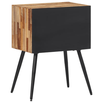 Table de chevet 47x31,5x60 cm bois massif de teck