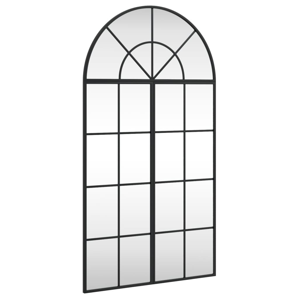 Miroir mural noir 60x110 cm arche fer