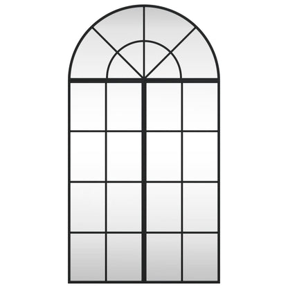 Miroir mural noir 60x110 cm arche fer