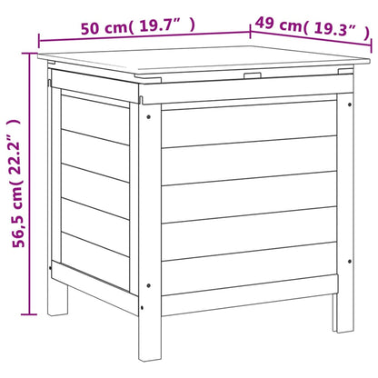 Boîte de rangement de jardin blanc bois massif de sapin