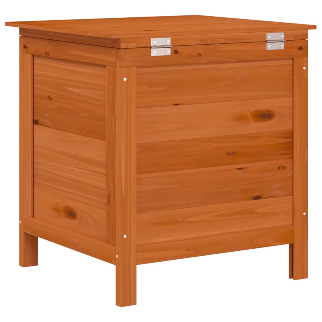 Boîte de rangement jardin marron 50x49x56,5cm bois massif sapin