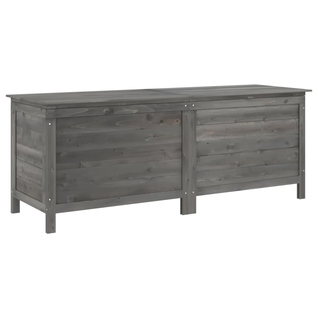 Boîte de rangement de jardin anthracite bois massif sapin