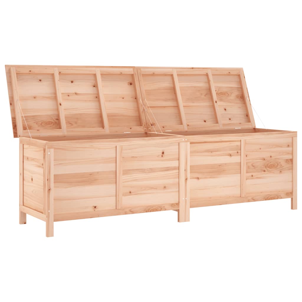 Boîte de rangement de jardin 198,5x50x56,5 cm bois massif sapin