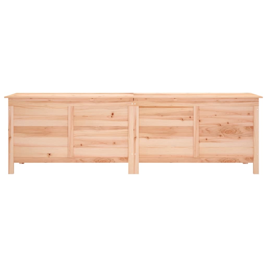 Boîte de rangement de jardin 198,5x50x56,5 cm bois massif sapin