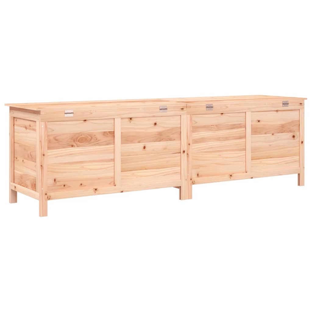 Boîte de rangement de jardin 198,5x50x56,5 cm bois massif sapin