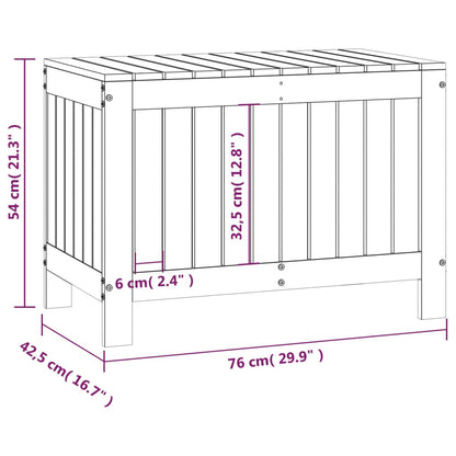 Boîte de rangement de jardin 76x42,5x54 cm Bois massif de pin