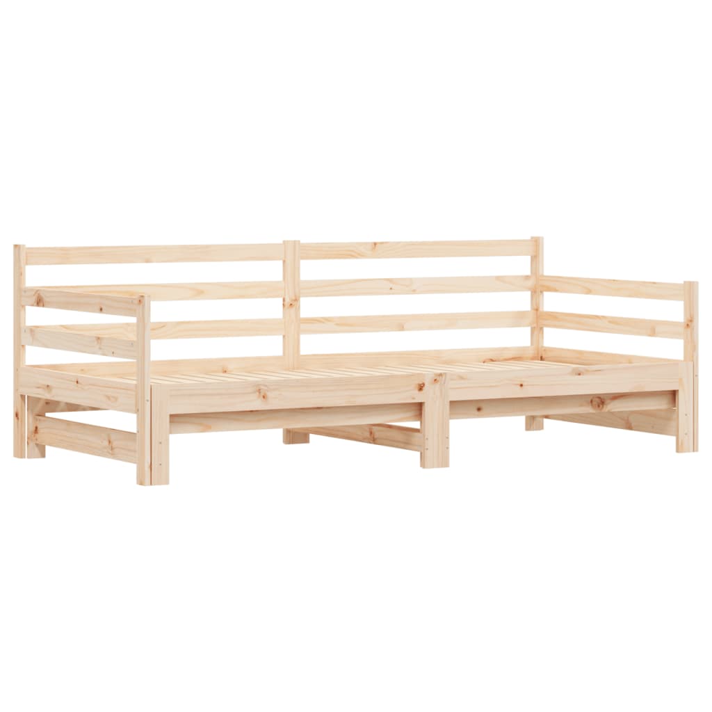 Lit de jour et lit gigogne sans matelas 90x200 cm bois massif