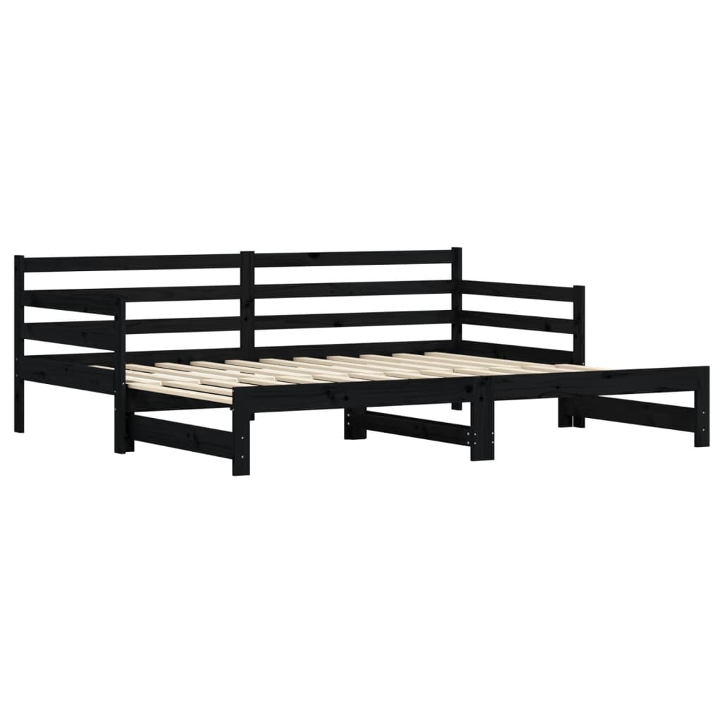 Lit de jour et lit gigogne sans matelas 90x200 cm bois massif