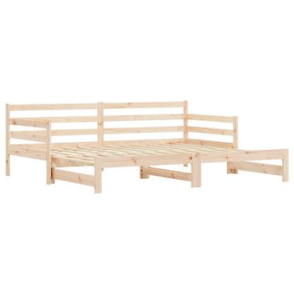 Lit de jour et lit gigogne sans matelas 90x190 cm bois massif