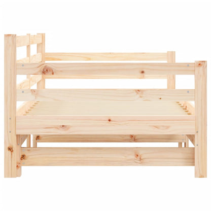 Lit de jour et lit gigogne sans matelas 90x190 cm bois massif