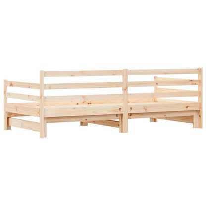 Lit de jour et lit gigogne sans matelas 90x190 cm bois massif