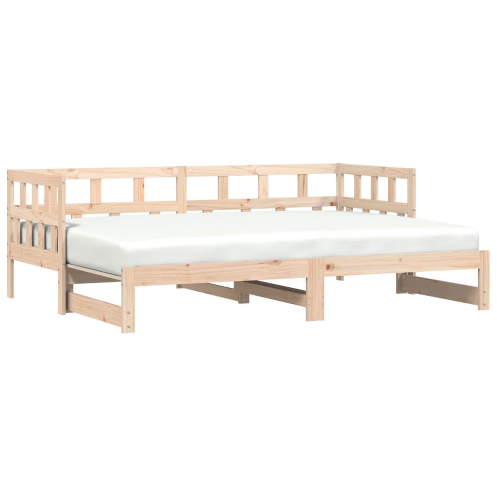 Lit de jour et lit gigogne sans matelas 80x200 cm bois massif