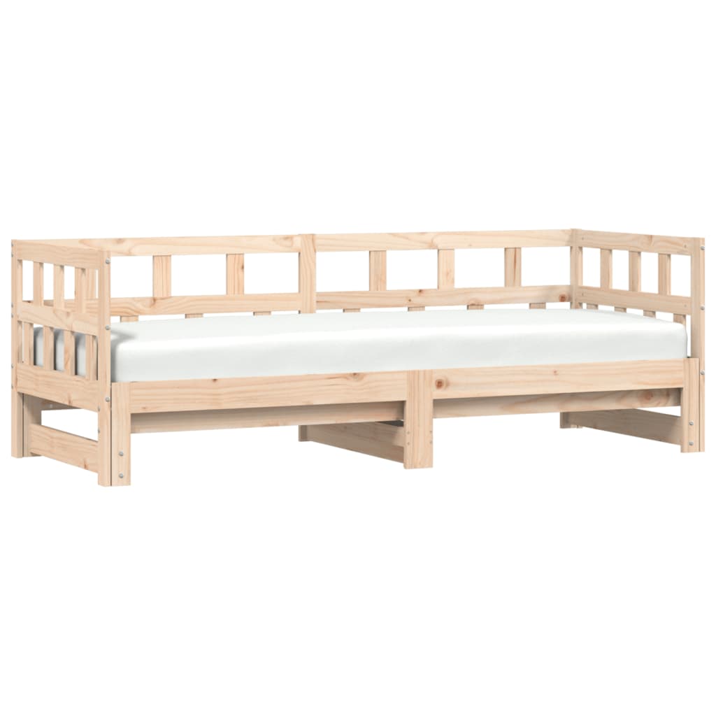 Lit de jour et lit gigogne sans matelas 80x200 cm bois massif