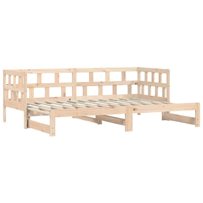 Lit de jour et lit gigogne sans matelas 90x190 cm bois massif