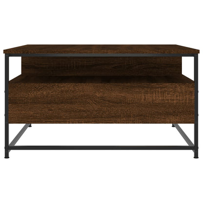 Table basse chêne marron 80x80x45 cm bois d'ingénierie