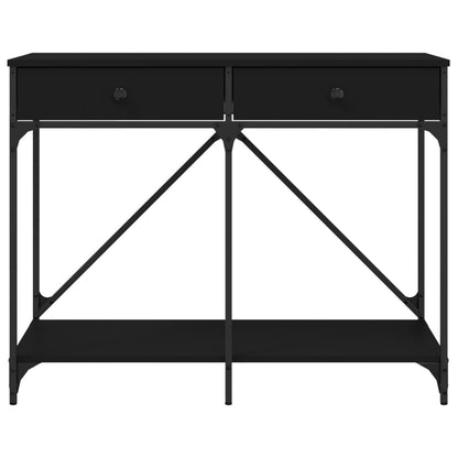 Table console noir 100x39x78,5 cm bois d'ingénierie