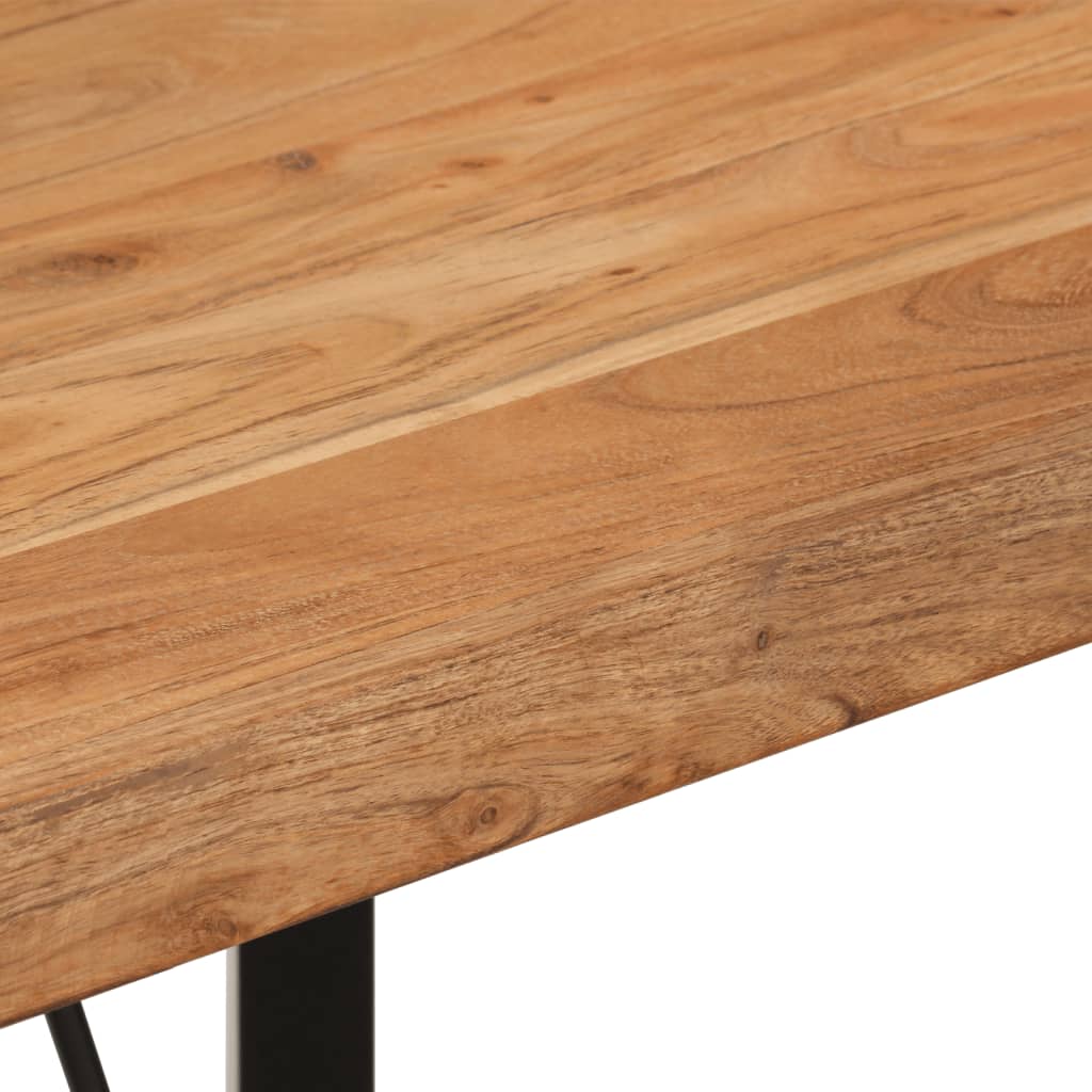 Table de bar 110x55x107 cm bois massif d'acacia et fer