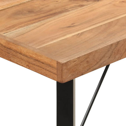 Table de bar 180x70x107 cm bois massif d'acacia et fer