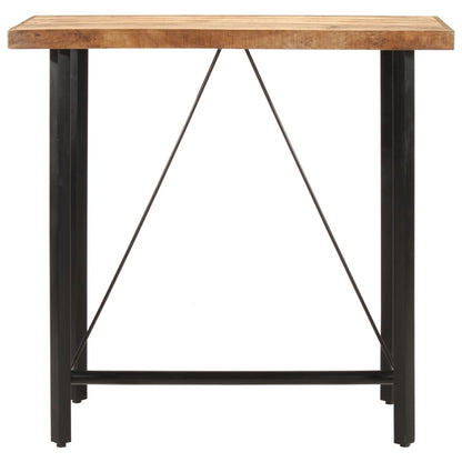 Table de bar 110x55x107 cm bois massif de manguier et fer