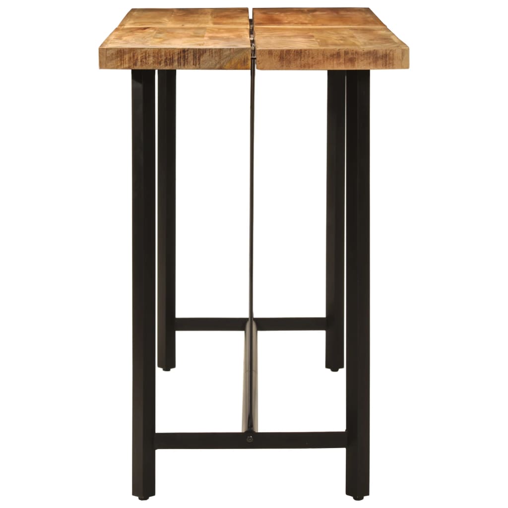 Table de bar 180x70x107 cm bois massif de manguier et fer