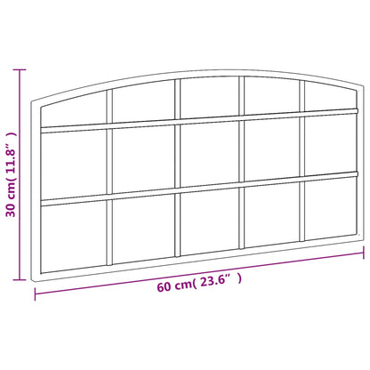 Miroir mural noir 60x30 cm arche fer