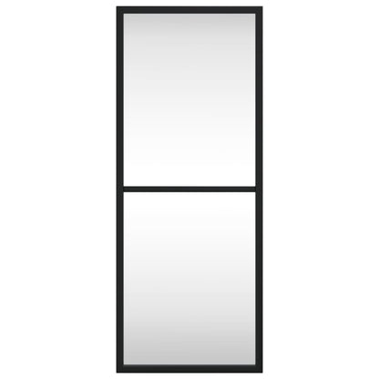 Miroir mural noir 20x50 cm rectangulaire fer