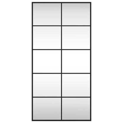 Miroir mural noir 50x100 cm rectangulaire fer