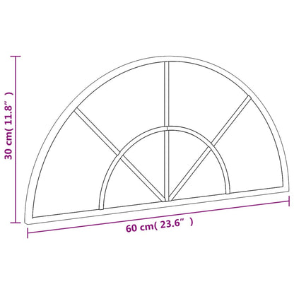 Miroir mural noir 60x30 cm arche fer