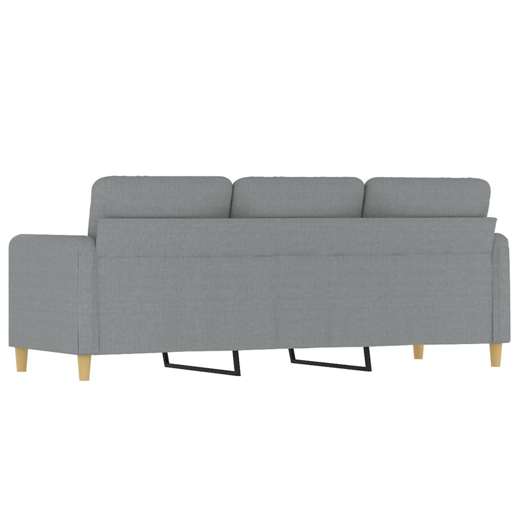 Canapé à 3 places Gris clair 180 cm Tissu